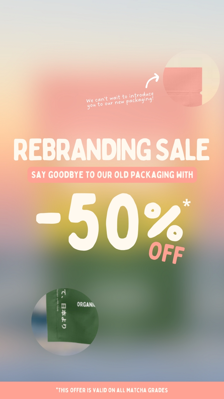 Matcha and Beyond - Rebranding Sale Banner
