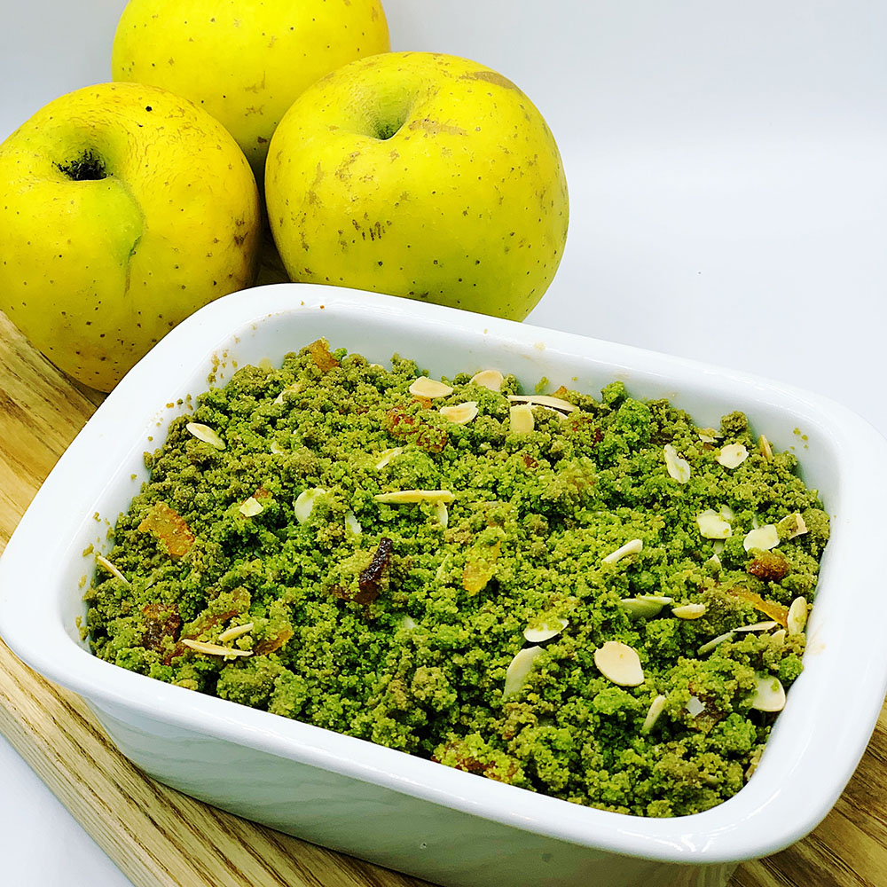 Matcha Apple Crumble