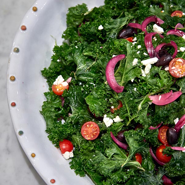 Matcha recipes - Kale Greek Salad
